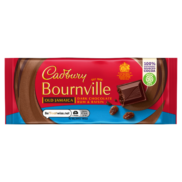 Cadbury Bournville Old Jamaica Dark Chocolate Bar 100g
