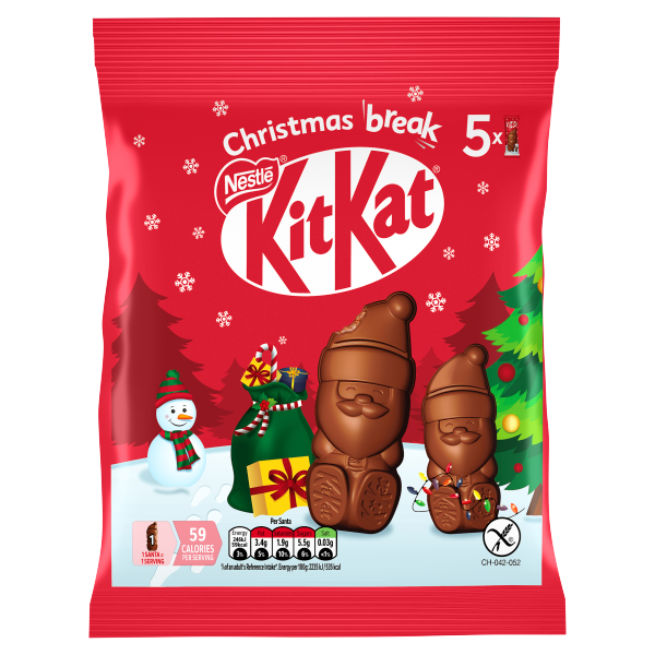 Kit Kat Santa Christmas Milk Chocolate Sharing Bag 55g We Get Any Stock