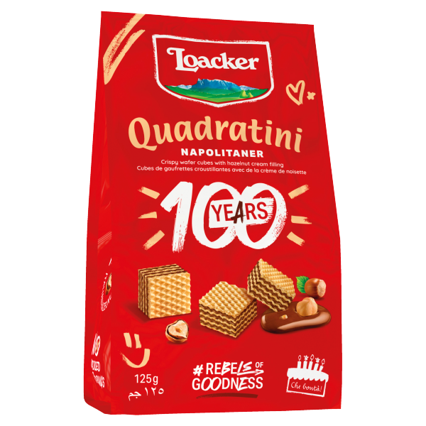 Loacker Quadratini Napolitaner Bite Size Wafer Cookies 125g