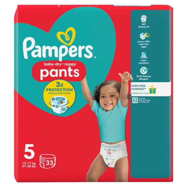 Pampers Baby-Dry Pants Size 5 Carry Pack 21 Nappies : : Baby