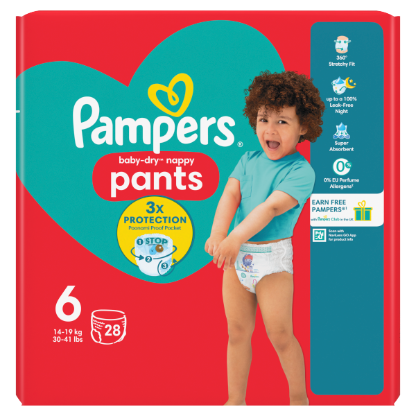 Pampers nappy hot sale pants 6