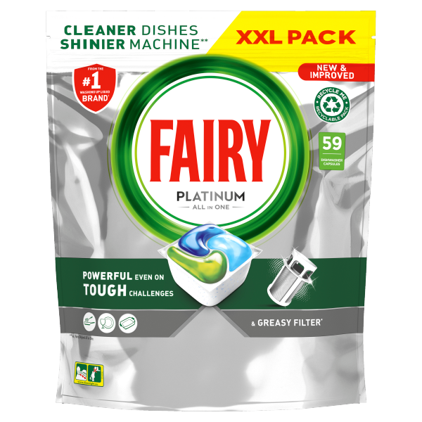 Fairy Dishwasher Platinum Original 59 Pack We Get Any Stock