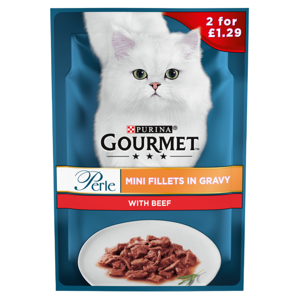 Gourmet Perle Minni Fillet In Gravy  Beef Pmp 2 For £1.29 85G