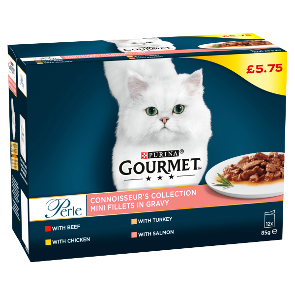 Gourmet Perle Connoisseur's Collection Mini Fillets in Gravy Pm £5.75 12x85g (1020g)