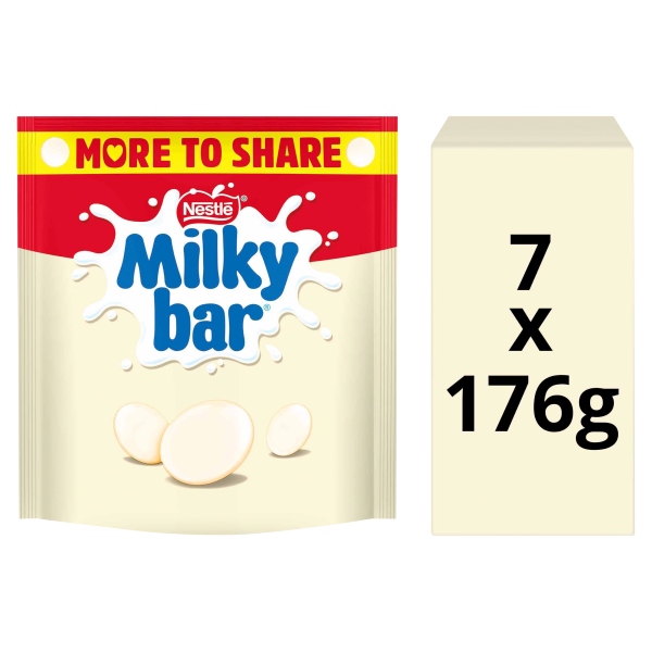 Milkybar White Chocolate Giant Buttons More to Share Sharing Bag 176g