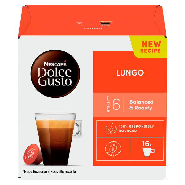 Nescafe Dolce Gusto Lungo 16 Coffee Pods 89.6g - We Get Any