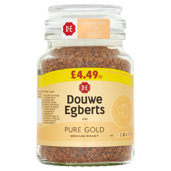 Douwe Egberts Pure Gold Instant Coffee 95g PM £4.49 We Get Any Stock