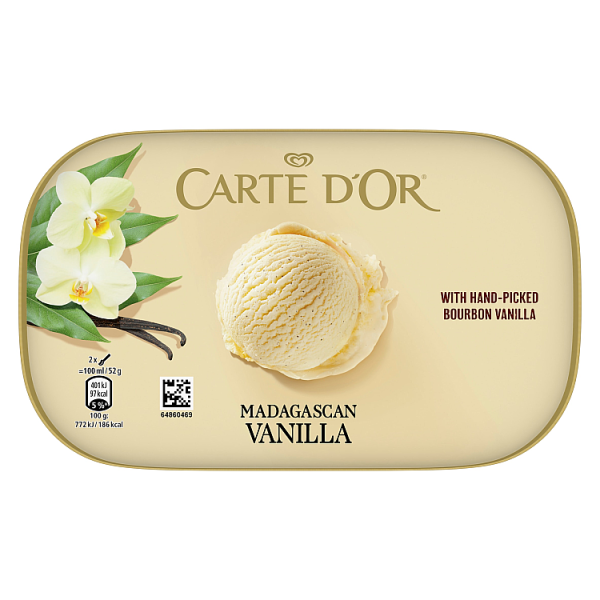 Carte D'or  Ice Cream Dessert Madagascan Vanilla 900 ml 