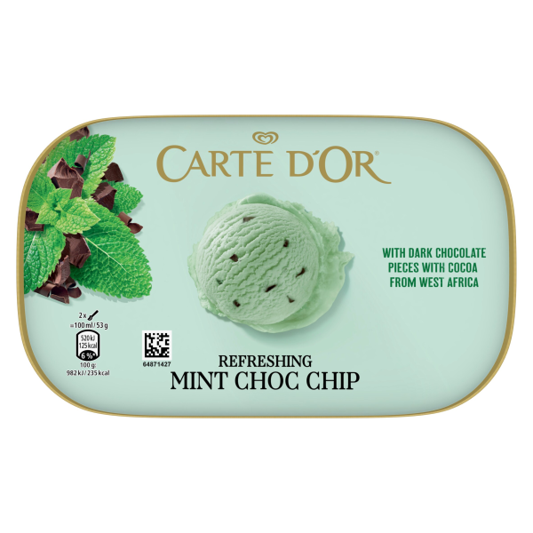 Carte D'or  Ice Cream Dessert Refreshing Mint Choc Chip 900 ml 