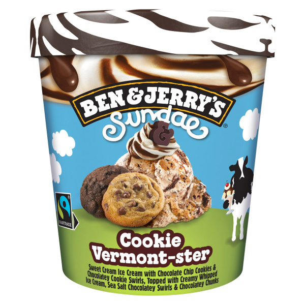 Ben & Jerry's Cookie Vermont-ster Sundae Ice Cream 427 ML