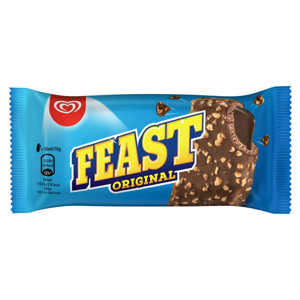 Heartbrand Feast Original chunky chocolate Ice Cream Stick 90 ML