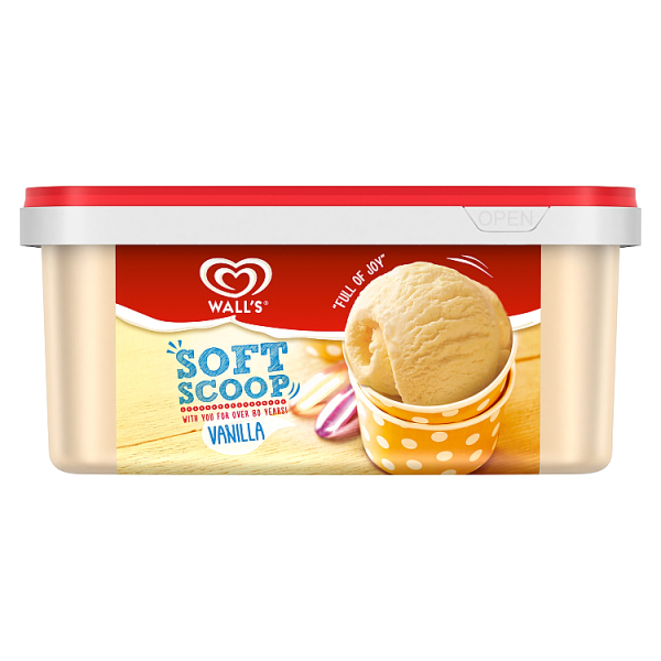 Heartbrand Wall's Soft Scoop Ice Cream Dessert Vanilla 1800 ml 