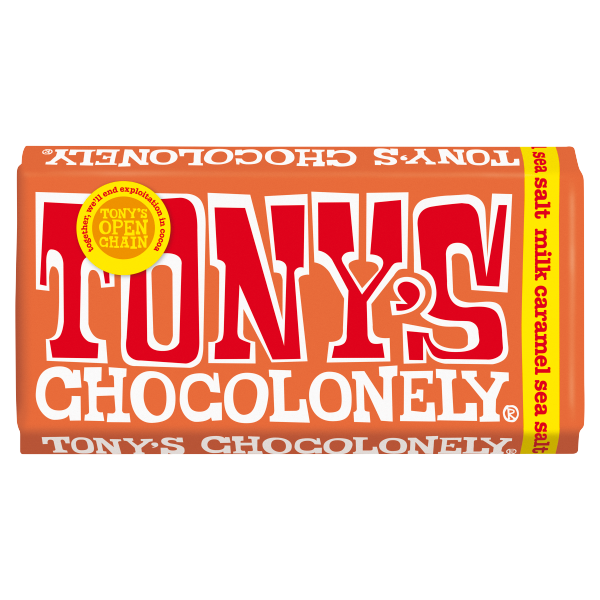 Tony's Chocolonely Fairtrade Milk Chocolate Caramel Sea Salt 180g