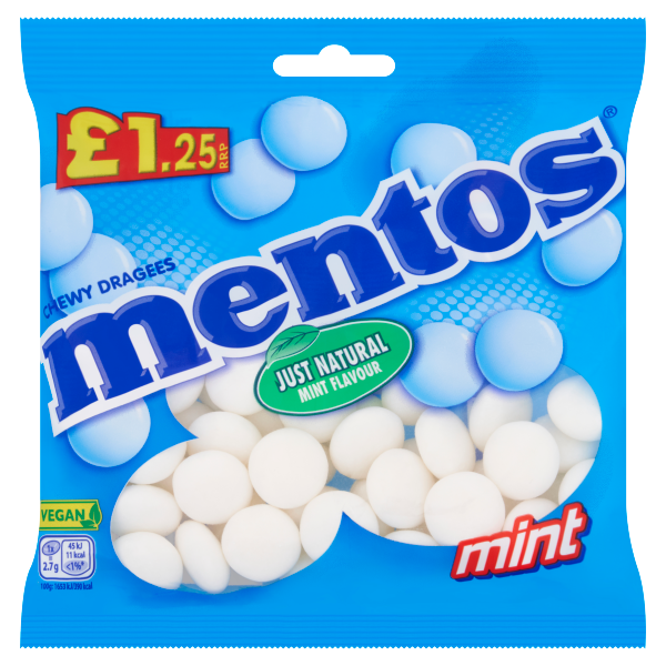 Mentos Mints Bag £1.25 PMP 135g