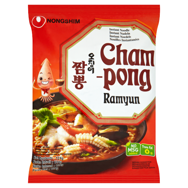 Nongshim Instant Noodle Cham-Pong Ramyun 124g