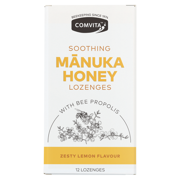 Comvita Manuka Honey Lozenges with Propolis Lemon & Honey 12 x 4.5g (54g)