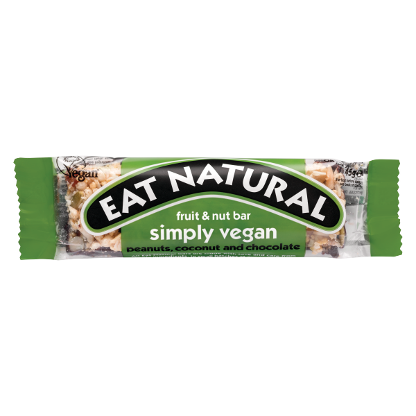 Eat Natural Simply Vegan Peanuts, Coconut and Chocolate Fruit & Nut Bar