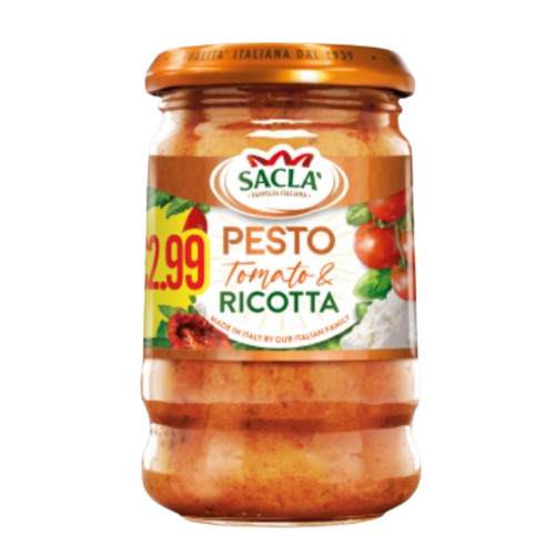 Sacla Tomato & Ricotta Pesto Pm £2.99 190g