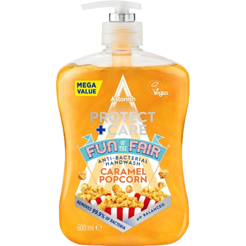 Astonish Protect & Care Antibacterial Handwash Caramel Popcorn 600ml