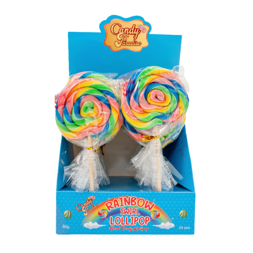 Candy Paradise Rainbow Swirl Lollipop 80g