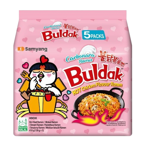 Samyang Carbonara Buldak Hot Chicken Flavour Ramen 5x130g