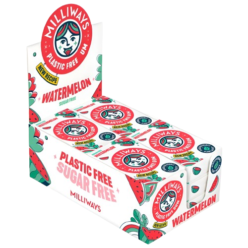 Milliways Plastic-Free Gum Watermelon Wonder 19g