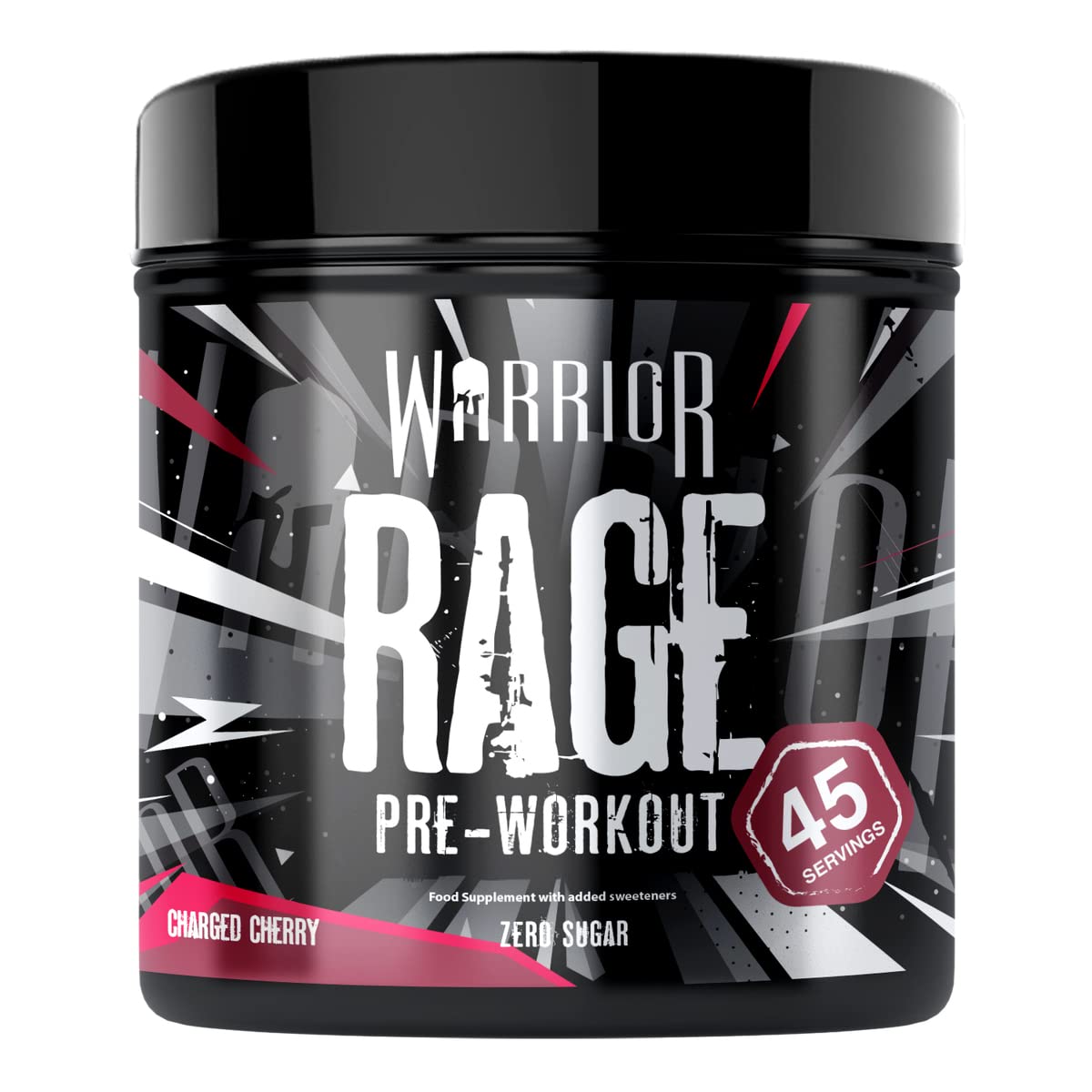 Warrior RAGE Pre Workout Supplement Charged Cherry 392g