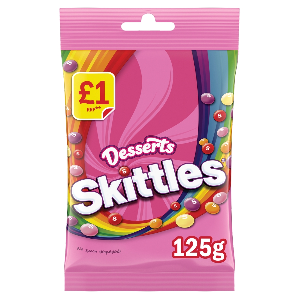 Skittles Vegan Sweets Dessert Flavoured Treat Bag £1 PMP 125g