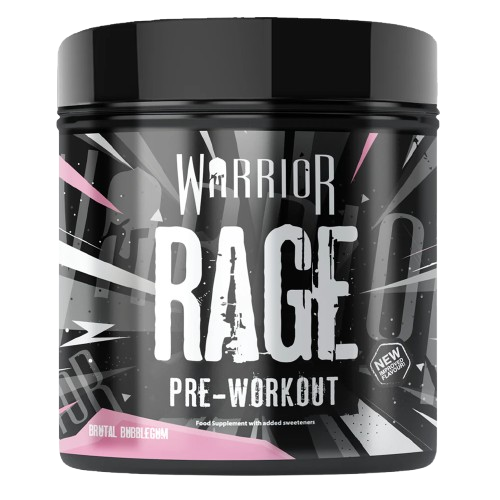 Warrior RAGE Pre Workout Supplement Brutal Bubblegum 392g