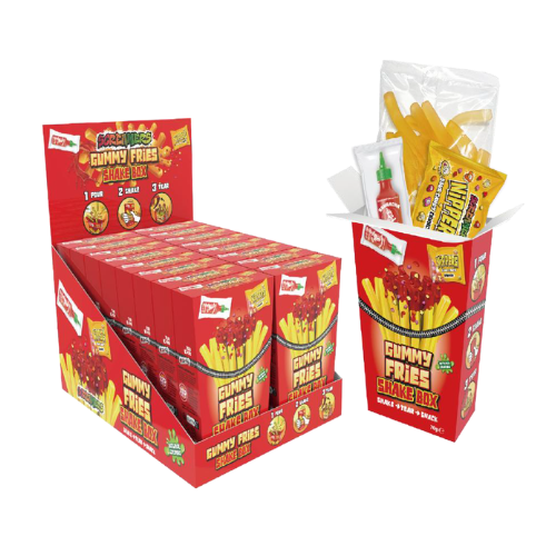 Zed Screamers Gummy Fries Shake Box 70g - We Get Any Stock