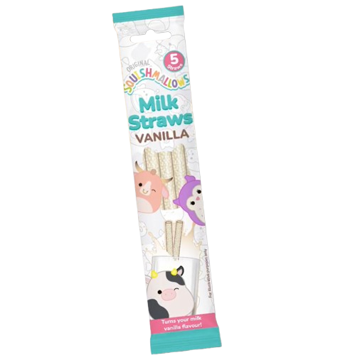 Squishmallows Milk Straws Vanilla 5's