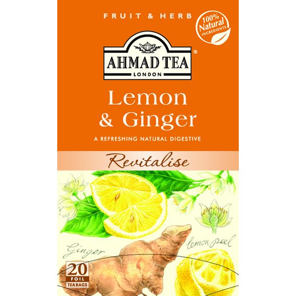 Ahmad Teas Lemon & Ginger Infusion 20 Teabags