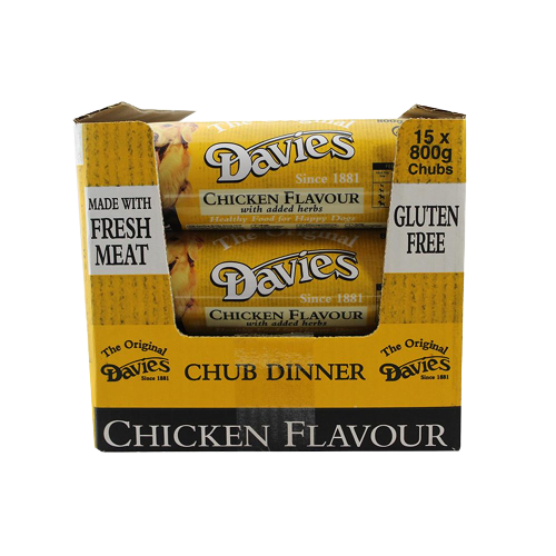 Davies Chub Rolls, Chicken Complete Dog Food 800g