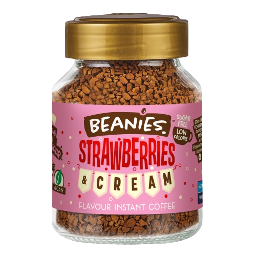 Beanies Strawberries & Cream Flavoured Instant Coffee 50g