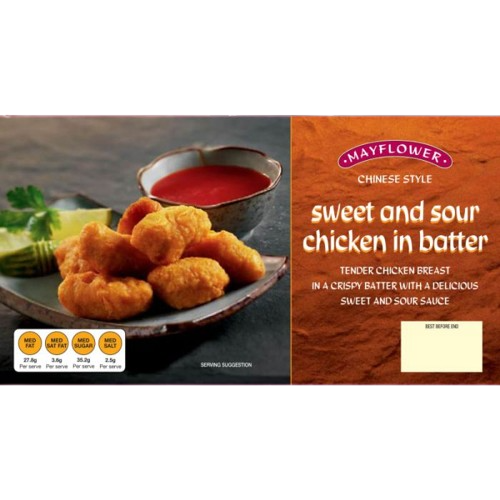 Mayflower Chinese Sweet & Sour Chicken in Batter 255g