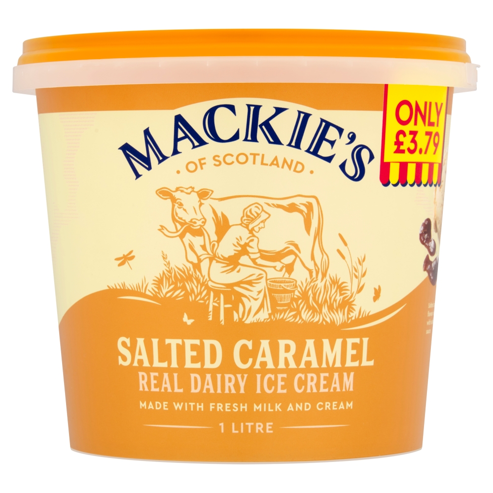 Mackie's of Scotland Salted Caramel Real Dairy Ice Cream Pm £3.79 1 Litre