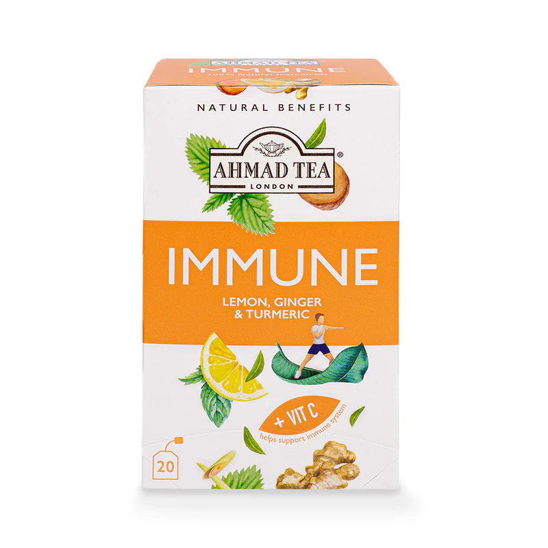 Ahmad Teas Immune Lemon, Ginger & Turmeric 20 Teabags