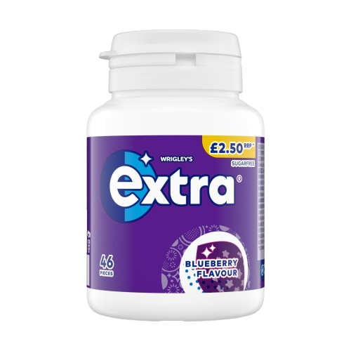 Extra Blueberry Flavour Sugarfree Chewing Gum Bottle PMP £2.50 46 Pieces