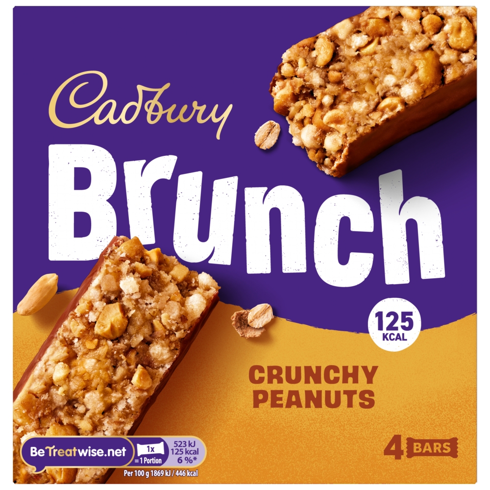 Cadbury Brunch Bar Peanut Cereal Bars 112g