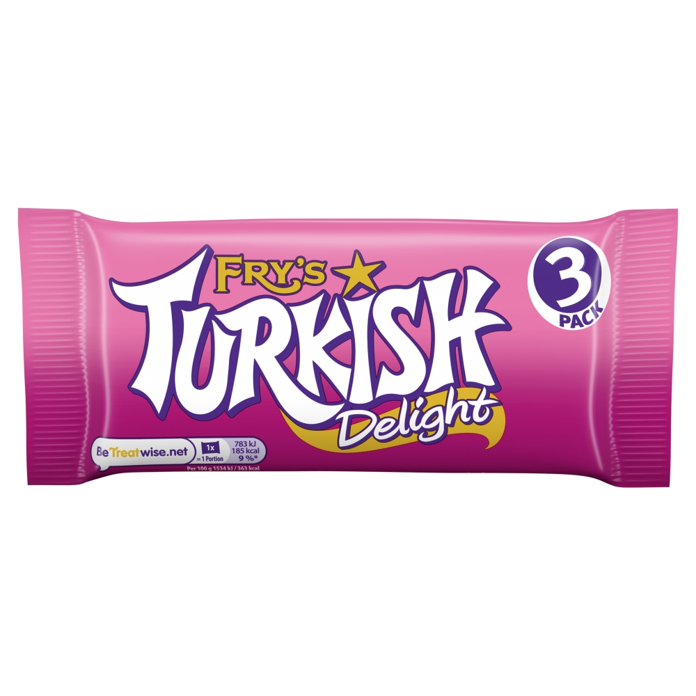 Fry's Turkish Delight Chocolate Bar 3 Pack 153g