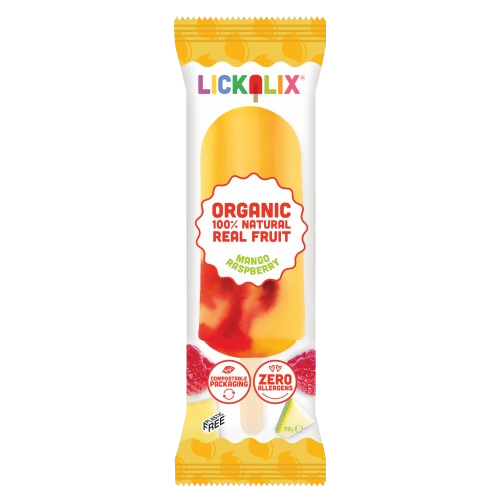 Lickalix Mango Raspberry Swirl Organic Ice Lollies 75ml