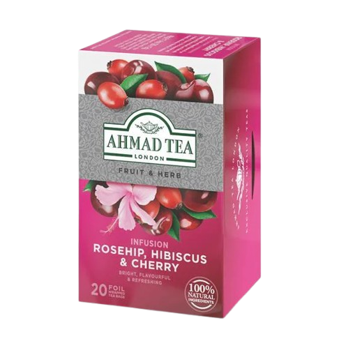 Ahmad Teas Rosehip in Hibiscus in Cherry 20 Teabags