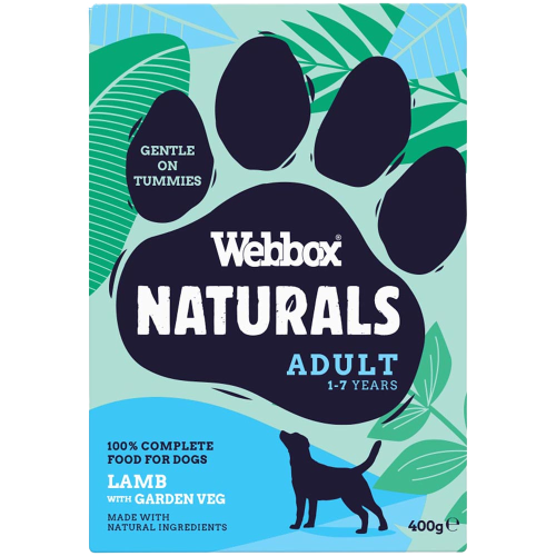 Webbox Naturals Grain Free Dog Lamb & Chicken With Sweet Potato, Peas And Mint 400g