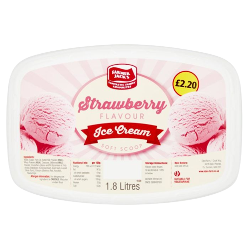 Farmer Jack's Strawberry Soft Scoop £2.50 1.6ltr