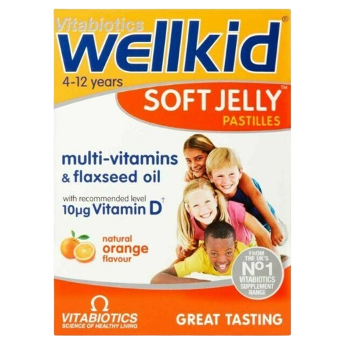 Vitabiotics WellKid Soft Jelly Natural Orange Flavour 30 Pastilles
