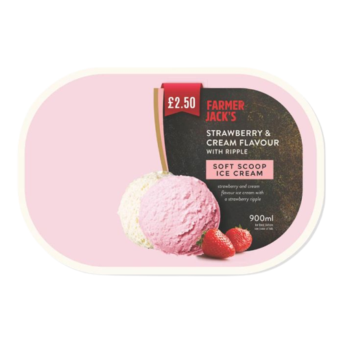Farmer Jack's Strawberry & Cream £2.50 900ml We Get Any Stock