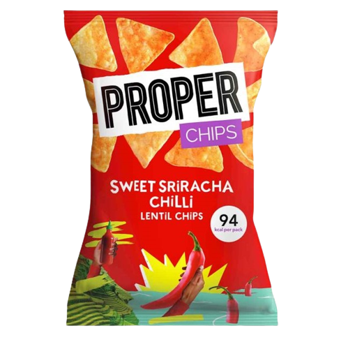 Proper Chips Sweet Sriracha Chilli Lentil Chips 20g