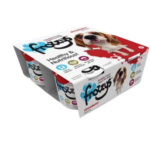 Frozzys Strawberry Frozen Yogurt for Dogs 4pk