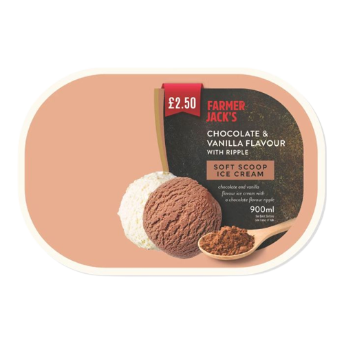 Farmer Jack's Chocolate & Vanilla £2.50 900ml We Get Any Stock