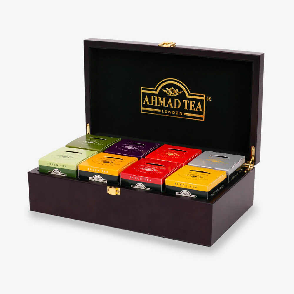 Ahmad Teas Tea Keeper Wooden Box 8x10 Teabags - We Get Any Stock